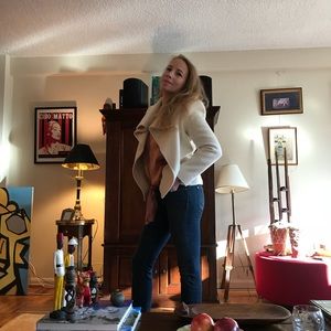 Max Mara cream wool coat in perfect shape!